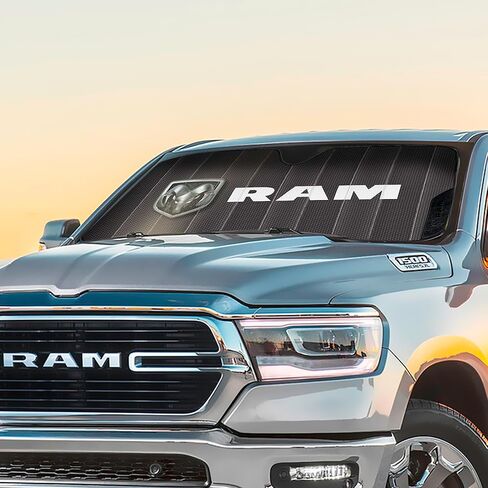 Plasticolor 002799W01 RAM Logo 2-Sided Windshield Accordion Sunshade in Kuwait