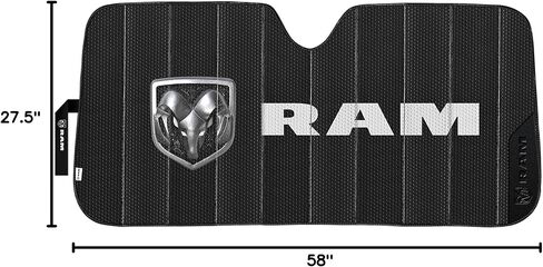 Plasticolor 002799W01 RAM Logo 2-Sided Windshield Accordion Sunshade in Kuwait