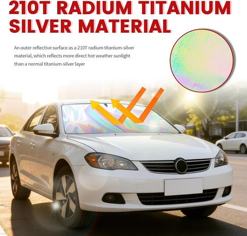 Car Windshield Sun Shade 59×31 Inch,Sun Shade for Car Windshield for Heat Blocking & Interior Protection,Foldable Cars Window Shades Front Windshields with Storage Pouch in Kuwait