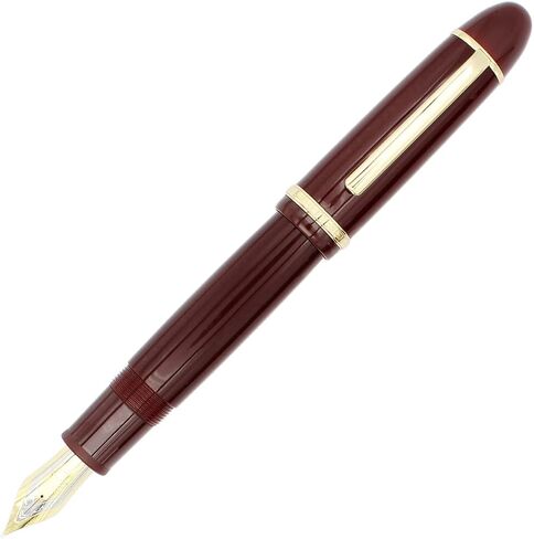 قلم حبر Gullor Fine Nib X159، قلم كتابة كبير الحجم من الأكريليك، زخرفة ذهبية، علبة هدايا، أزرق داكن in Kuwait
