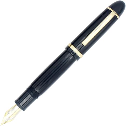 قلم حبر Gullor Fine Nib X159، قلم كتابة كبير الحجم من الأكريليك، زخرفة ذهبية، علبة هدايا، أزرق داكن in Kuwait