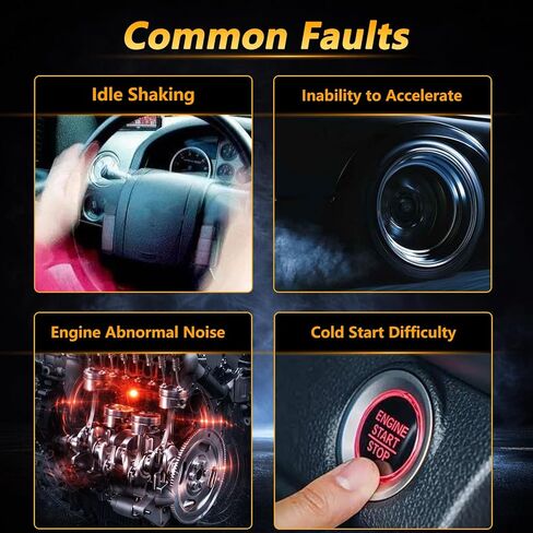 VVT Solenoid, Intake & Exhaust Engine Variable Valve Timing Solenoid Compatible with Hyundai Kona Tucson Elantra Kia Soul Optima Replace # 243752E100, 243552E100 in Saudi Arabia