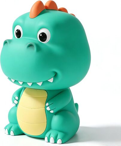 LANKIN T-Rex Piggy Bank, Adorable Dinosaur Coin Bank for Toddlers, Sturdy Kids Piggy Bank for Boys and Girls, Perfect Birthday, Home Decor Accent(Deep Green) in Saudi Arabia