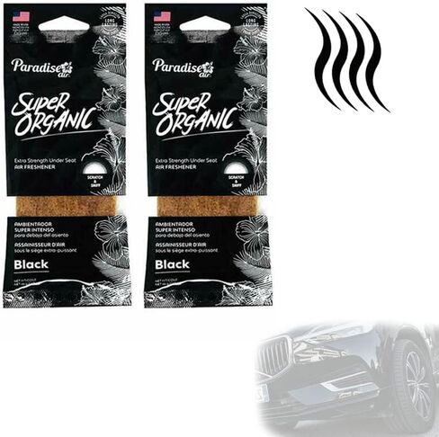 2 X Super Organic Black Scent Car Air Freshener Block Stone Under Seat Fragrance in Saudi Arabia
