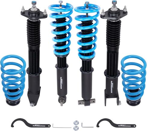maxpeedingrods Coilover لكاديلاك CTS RWD 2003-2007، 24 مستوى مثبط قابل للتعديل كويلوفيرس طقم تعليق تبختر، ارتفاع قابل للتعديل T6 مجموعات خفض مطورة أزرق in Kuwait