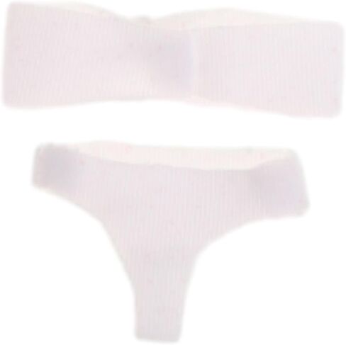 1/12 Scale Female Figure Doll Clothes Action Figure Clothes Underwear Set Sturdy Accessory Miniature for 6inch Female Figures, White in Saudi Arabia