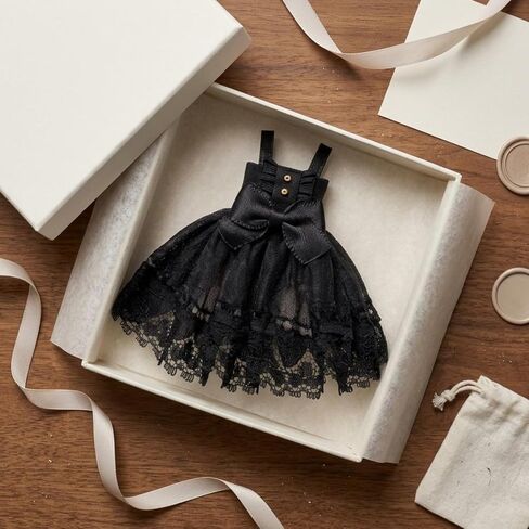 OB11 Doll Dress Bow Waist Sleeveless Doll Dress Decorative Buttons 1/12 BJD Outfit , White in Saudi Arabia