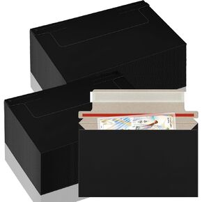 110 Pack Black Trading Card Envelopes, 7x 4.35 Inch Self-Adhesive Card Mailer Envelopes Perfect for Semi-Rigid Sleeves, Trading Card Mailing Supplies in Saudi Arabia