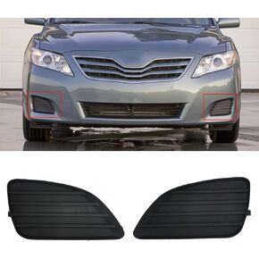 Front Bumper Fog Light Cover Compatible with Camry 2010 2011, Driver & Passenger Side Fog Lamp Bezel Trim Replace for 5212706140 5212806140, Black in Saudi Arabia