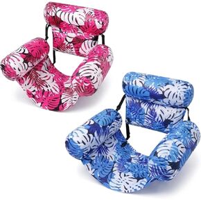 Pool Floats Adult 2 Pack, Inflatable Pool Float Chair, Portable Water Hammock for Summer Pool & Beach in Saudi Arabia