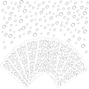 8 Sheets Clear Dewdrop Droplets Stickers Self-Adhesive Water Drops Beads Resin Flatback Embellishments for DIY Scrapbooking Crafts Card Making in Saudi Arabia