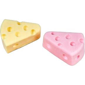 2 PCS Cheese Squishy Set, Cheese Slice Shape,Squishies Cheese with Slow-Rising Texture for Desk Display and Everyday Relaxation, in Random Colors in Saudi Arabia