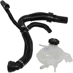 Engine Radiator Coolant Reservoir Expansion Tank and Coolant Outlet Hose Compatible with Jeep Renegade 2015-2021 Compass 2017-2022 2.4L Replaces 68380330AB 68380330AA 68249896AC 603841 603-841 in Saudi Arabia