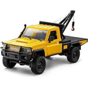 MN-82T 1/12 RC Crane, 2.4G Full-proportional 4WD RTR Remote Control Crawler Car With Functional Crane, Liftable Hook & 2-Speed - Construction Vehicle Gift For Engineering Enthusiasts (Yellow) in Saudi Arabia