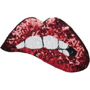 1 x Large Lips Sequin Hot Melt Patch Clothes Bag Wrap Decoration in Saudi Arabia