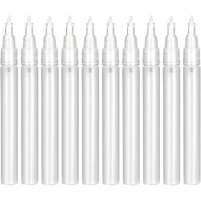 Refillable Paint Markers 0.7mm Extra Fine Tips - Clear Watercolor Brush Pens for Acrylic Permanent Paint Empty Markers for Watercolor Painting, Doodling, and DIY Art (Extra Fine Tip - 0.7mm, 10) in Saudi Arabia