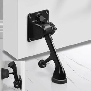 2-in-1 Kick Down Door Stopper and Holder, Heavy Duty Door Stop with Suction Base, Non-Slip Rubber Tip, Easy Install 4-Hole Backplate for Flate Floor in Saudi Arabia