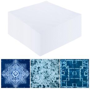 24-حزمة من عصابات القطن الأبيض لصبغ التعادل، 22 × 22 بوصة بيضاء صلبة DIY فارغة للحرف اليدوية، وأغطية الرأس، والمناديل والحيوانات الأليفة in Kuwait