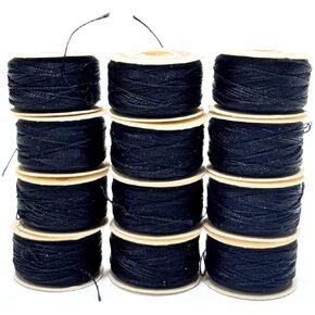 Sewing Bobbin Thread | Nylon Prewound Bobbins Thread for Sewing Machine | Sewing Threads Products Supplies (12 Pack - Black) in Saudi Arabia