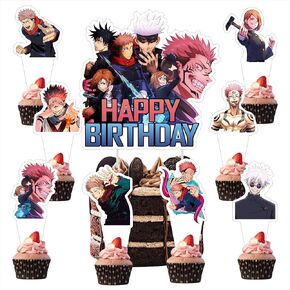 25Pcs Cartoon For Jujutsu Manga Kaisen Cupcake Toppers,Inspired Cupcake For Anime Picks School Wizard Theme Birthday Party Cake Decorations Supplies. in Saudi Arabia