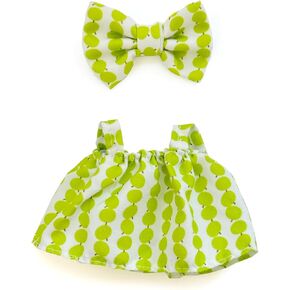 for Lububu 17cm Doll Clothes Set, Cute Summer Doll Outfit with Accessories, Green Polka Dot Bow and Dress (No Doll) in Saudi Arabia
