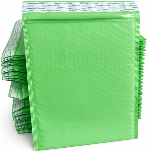 50 Mailers #2 8.5x12" Biodegradable Green Poly Bubble Padded Shipping Mailers Eco Friendly - Self Seal Sensible Mailers, Lightweight Durable Packaging for Shipping & Mailing in Saudi Arabia