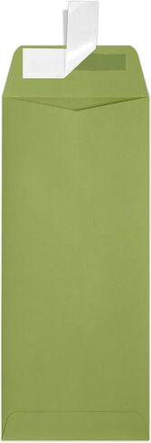 LUXPaper #10 Policy Business Envelopes | Peel & Press | 4 1/8" x 9 1/2" | Avocado Green | 70lb. Text | 50 Qty in Saudi Arabia