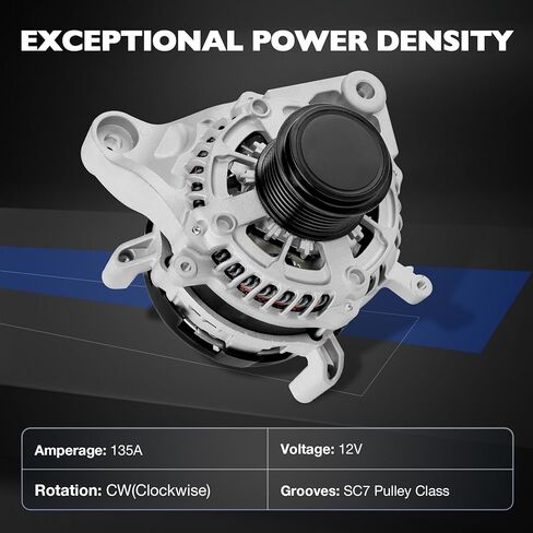 مولد 104211-3910 متوافق مع Honda Civic L4 2.0L 2016-2022، يستبدل 11931 CSP91 104211-3910 31100-5BA-A01، 12V 135A SC7 فئة البكرة in Kuwait