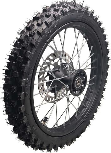 مجموعة إطارات حافة العجلة الأمامية Beeking 60/100-14 2.50-14 للدراجة الترابية 15 مم إطار حافة العجلة الأمامية يناسب الدراجة الترابية 50cc-125cc TTR SSR CRF Apollo تتضمن قرص فرامل 190 مم. in Kuwait