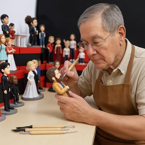 Custom Bobblehead,Personalized Bobbleheads,Custom Personalized Unique Handmade Bobbleheads Figurine,Action Figure from Your Photo,Gift for Family in Saudi Arabia