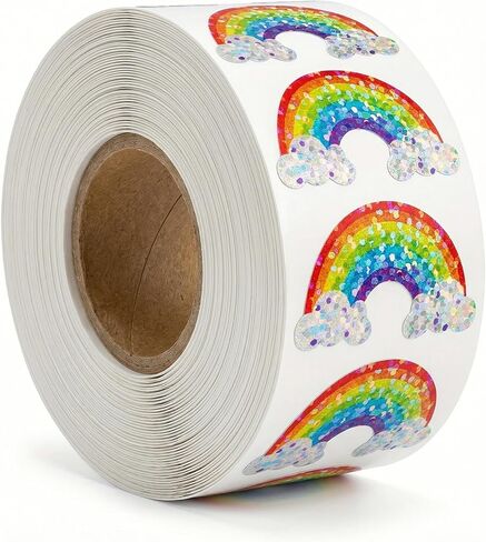 1.5in 500Pcs Fruit Paper Stickers Roll, 8 Designs Self-Adhesive Fruit Decals for Water Bottles, Laptops,Classroom Rewards,Party DIY,Scrapbooking, Journaling,Seal Stickers in Saudi Arabia