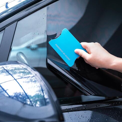 FOSHIO 2 حزمة ممسحة للفينيل - أخضر 40 درجة صلابة ناعمة وأزرق تيفاني 80 درجة صلابة ثابتة خالية من الخدوش أداة ممسحة صغيرة من الفينيل لتغليف السيارة، لون النافذة، PPF، الشارات in Kuwait