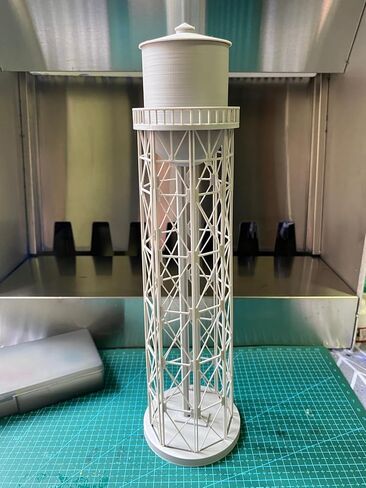 HO Scale 1:87 Trackside Lattice Water Tower, Unpainted Railroad Layout Building Kit in Kuwait