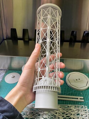 HO Scale 1:87 Trackside Lattice Water Tower, Unpainted Railroad Layout Building Kit in Kuwait