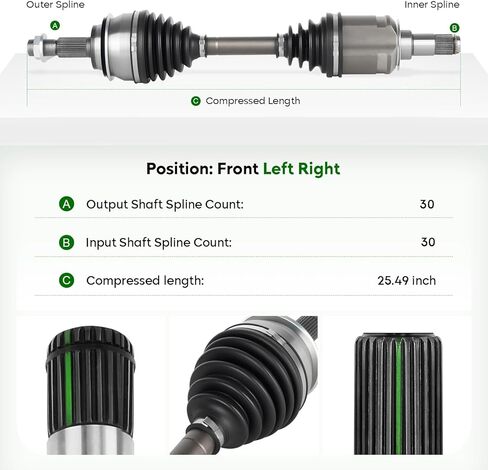 مجموعة عمود المحور الأمامي الأيسر أو الأيمن لسيارة Toyota & Lexus 4Runner 2003-2022، Tacoma 2005-2020، FJ Cruiser 2007-2014، GX460 2010-2022، GX470 2003-2009 -1 قطعة in Kuwait
