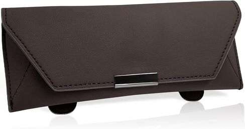 Car Visor Sunglasses Holder, Magnetic Sun Visor Eyeglasses Storage Box, Leather Glasses Protective Case for Cars (Black) in Kuwait