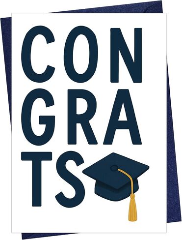 Cheerin Congratulations Card with Envelope - Graduation Card for Her and Him - Congrats Grad Gift for Graduating Students - Proud of You Gifts 5x7 Inch in Kuwait