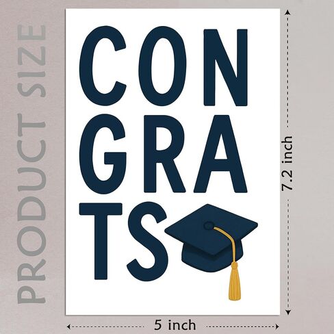 Cheerin Congratulations Card with Envelope - Graduation Card for Her and Him - Congrats Grad Gift for Graduating Students - Proud of You Gifts 5x7 Inch in Kuwait