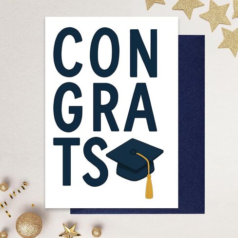 Cheerin Congratulations Card with Envelope - Graduation Card for Her and Him - Congrats Grad Gift for Graduating Students - Proud of You Gifts 5x7 Inch in Kuwait