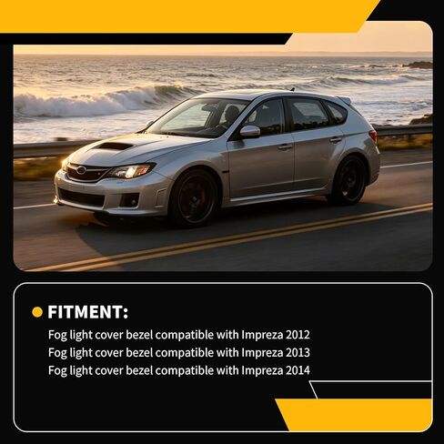 زوج غطاء ضوء الضباب الأمامي مع شبكة إدراج متوافقة مع Impreza 2012-2014 إطار ضوء الضباب الأسود غير اللامع للسائق وجانب الركاب 57731FJ000 57731FJ010 in Kuwait