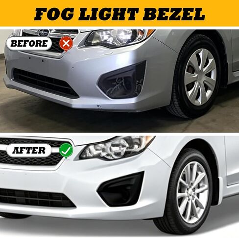 زوج غطاء ضوء الضباب الأمامي مع شبكة إدراج متوافقة مع Impreza 2012-2014 إطار ضوء الضباب الأسود غير اللامع للسائق وجانب الركاب 57731FJ000 57731FJ010 in Kuwait