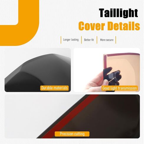 Tail Light Lamp Cover Compatible with Toyota Tacoma 2024 2025 Taillight Protector Guard Cover Shield Lens Trim Bezel Shell Shade Frame Pair Smoked Black in Saudi Arabia