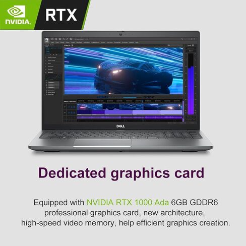 Dell Precision 3591 Mobile Workstation AI PC Laptop (15.6" FHD, Intel 16-Core Ultra 7 165H, 64GB DDR5, 2TB SSD, NVIDIA RTX 1000 Ada 6GB) for Business, Engineer, FHD Webcam, Thunderbolt 4, Win 11 Pro in Saudi Arabia
