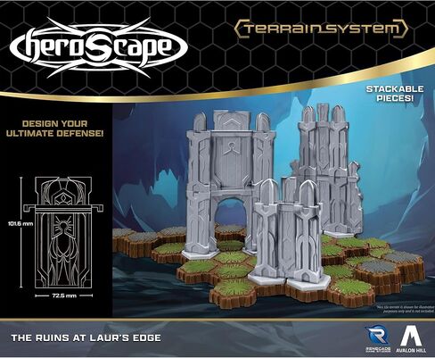 قطع حائط قابلة للتكديس من Renegade Game Studios Heroscape The Ruins at Laur's Edge Terrain Expansion in Kuwait