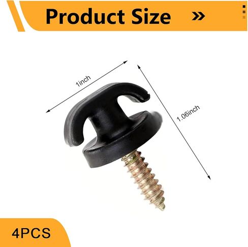 4 PCS Car Cargo Net Hooks, Metal-plastic Tailgate Net Tie-down Fastener, Universal for Most Cars, Trucks, SUVs (Black) in Saudi Arabia