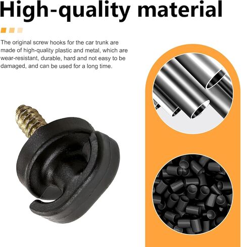 4 PCS Car Cargo Net Hooks, Metal-plastic Tailgate Net Tie-down Fastener, Universal for Most Cars, Trucks, SUVs (Black) in Saudi Arabia
