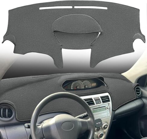 Dash Cover Mat Custom Fit for Toyota Yaris Dashboard Pad Cap Carpet Protector K347A (Black) in Kuwait