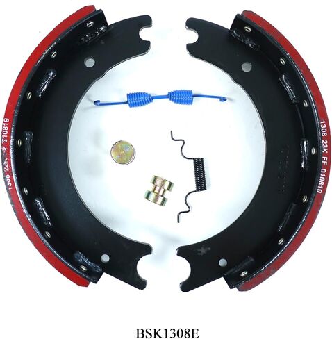 New 1308E Brake Shoe Box Kit for Eaton 15" x 4" 23K GAWR with 2PC Lined Brake Shoe (Ref# 1308E) & 1PC Brake Repair Kit (Ref# E5139) – Replacement for OTR1308ERED SMG21308E XK5571308E GC1308EN F224916 in Kuwait