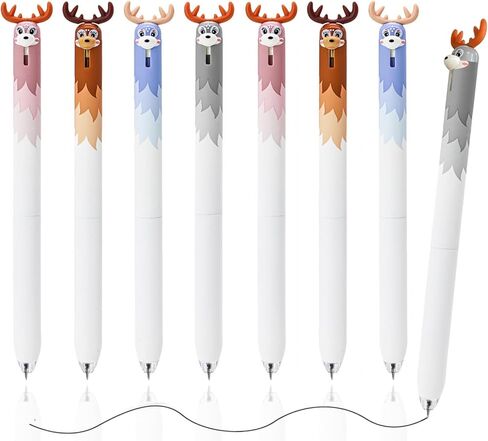 LSLSHY Cute Gel Pens 8Pcs Retractable Chicken And Bird Pens 0.5mm Fine Point Black Ink fun Pens for School Office Supplies Kawaii Novelty Unique Animal Pen (Chicken and Parrot) in Saudi Arabia