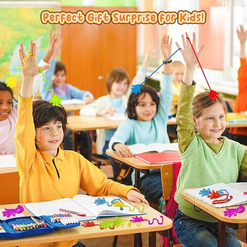 120PCS Glitter Sticky Hands for Kids, Mini Stretchy Slap Hands Toys, Little Hands Sticky Hands Bulk for Party Favors, Girls, Boys, Classroom Prizes, Students, Birthday Gifts, Goodie Bags Stuffers in Saudi Arabia
